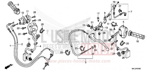 LEVIER DE GUIDON/COMMUTATEUR/CABLE (NC750XA) NC750XAK de 2019